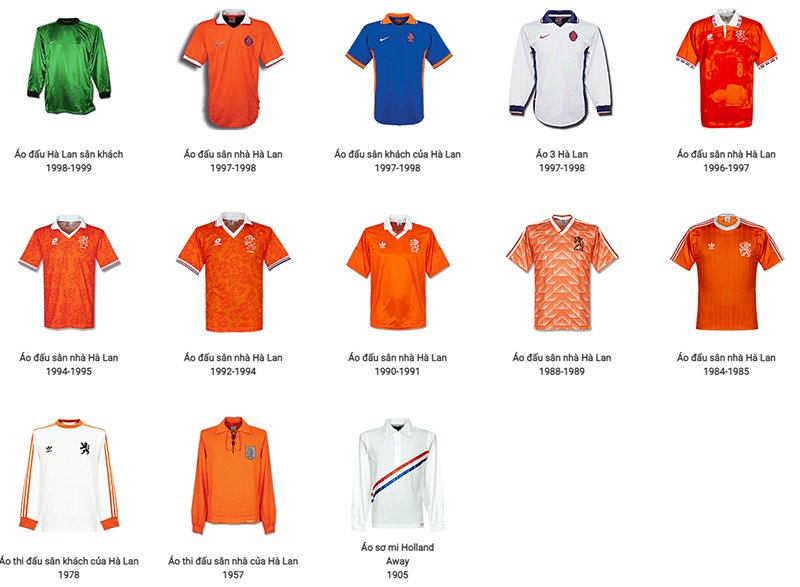 Áo đấu đội tuyển Hà Lan