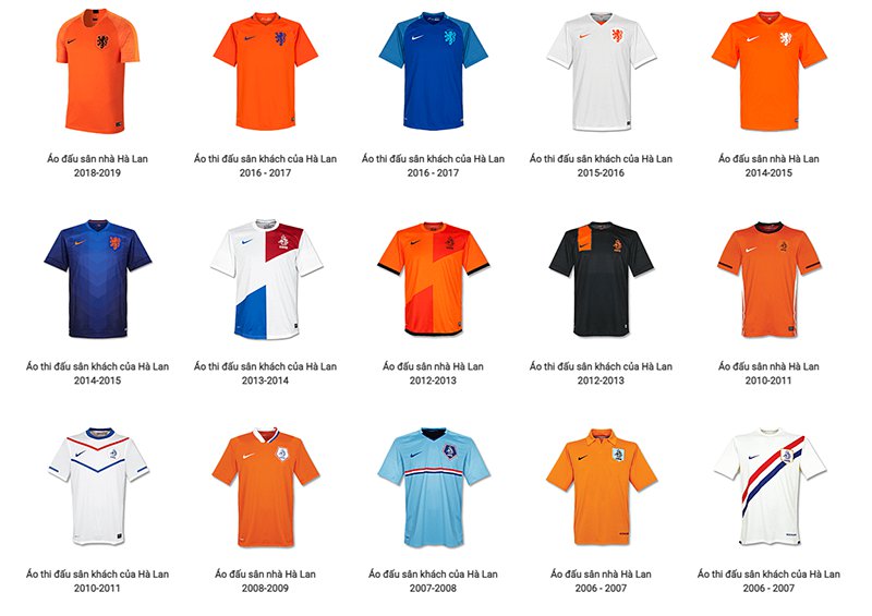 Áo đấu đội tuyển Hà Lan