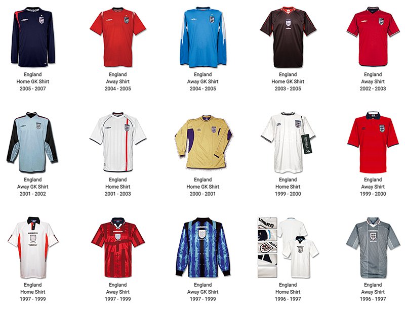 áo đấu đội tuyển Anh