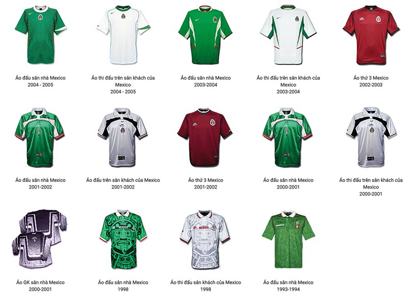 áo đấu đội tuyển Mexico